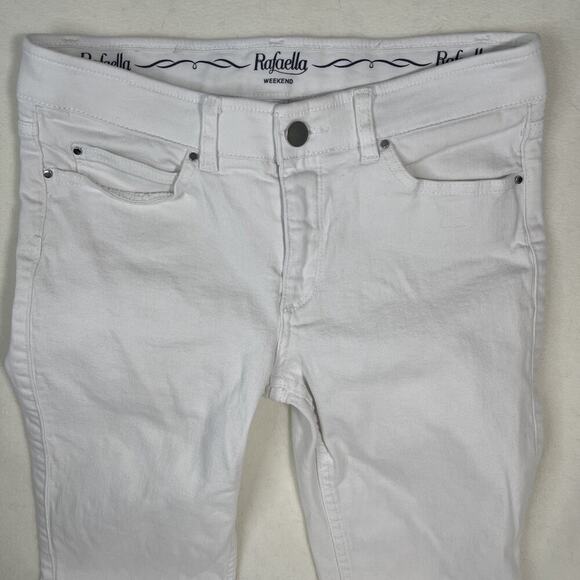 RAFAELLA Weekend White Skinny Denim Jeans Slim Lift Trim Comfort Size 4 - Picture 2 of 6